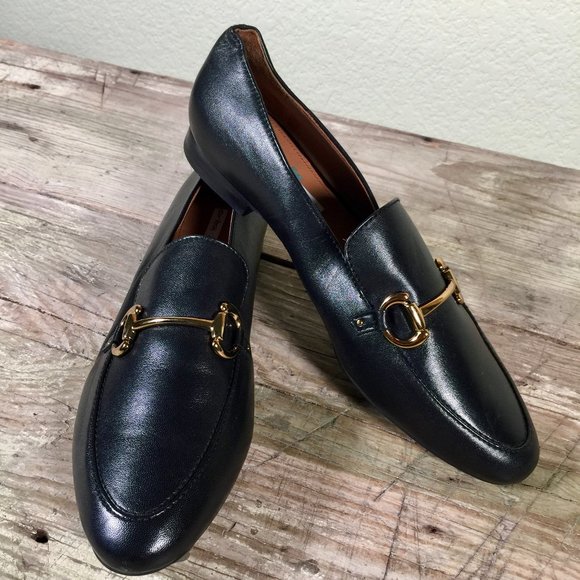 & Other Stories Shoes - & Other Stories Black Leather Horsebit Loafers 39